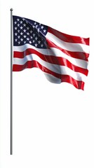 Fototapeta premium Vibrant Stripes and Stars Waving American Flag Patriotism Symbol National Pride and Celebration