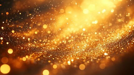 Obraz premium Golden Glitter Sparkles Shimmering Background