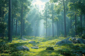 Beautifly forest landscape wallpaper background 
