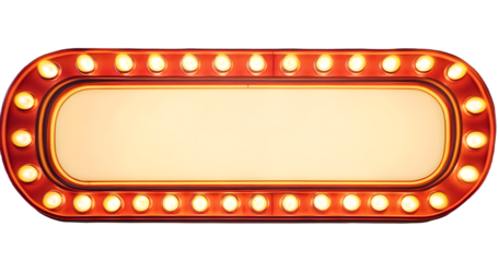 Retro marquee light sign frame banner background