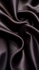 Fototapeta premium Dark satin fabric folds, luxury texture
