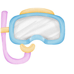 watercolor scuba diving