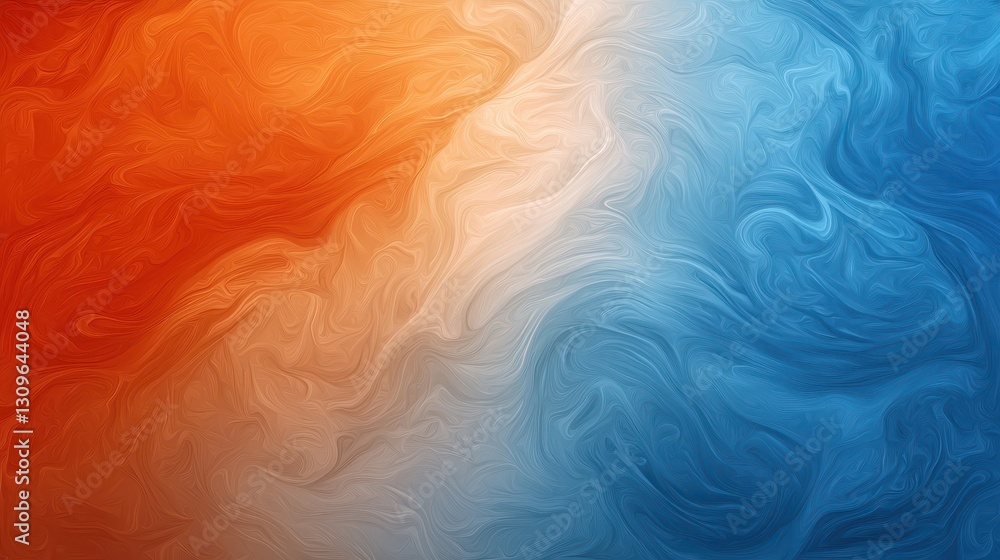 Poster vibrant blue and orange abstract background with smooth gradient textured pattern for modern design