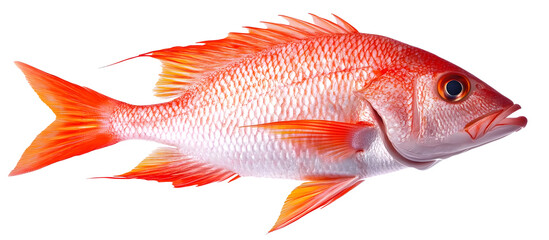 Fototapeta premium Red Snapper Fish. Isolated on Transparent Background