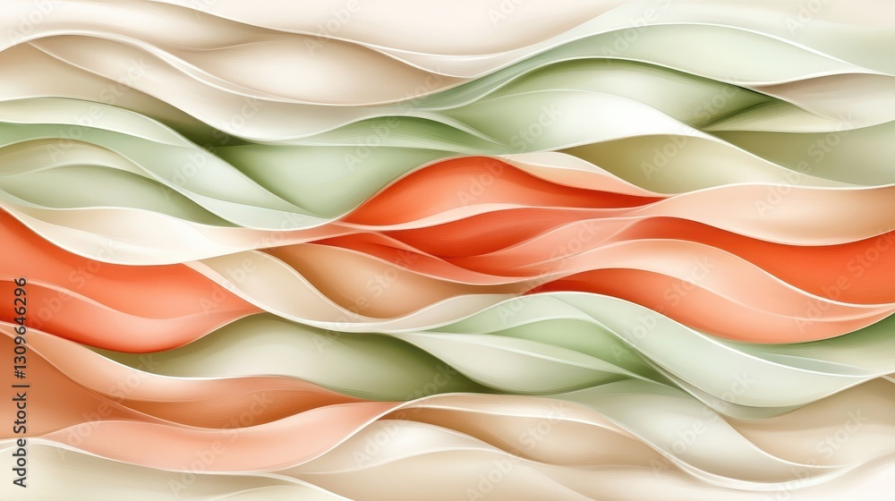 Poster dynamic flowing waves abstract background, vibrant colors and modern design for creative projects