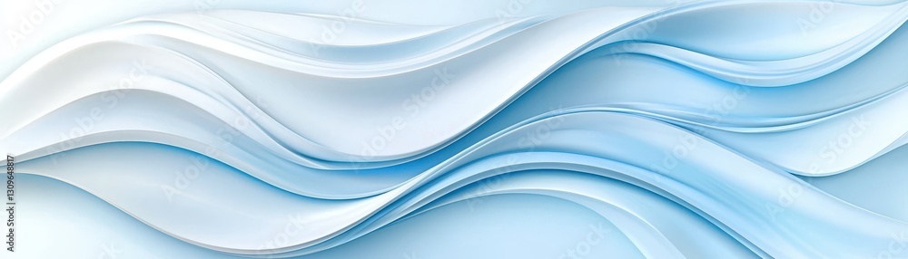 Poster abstract blue background with smooth flowing lines, perfect for modern design and digital art projec
