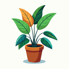 potted Houseplant Illustration