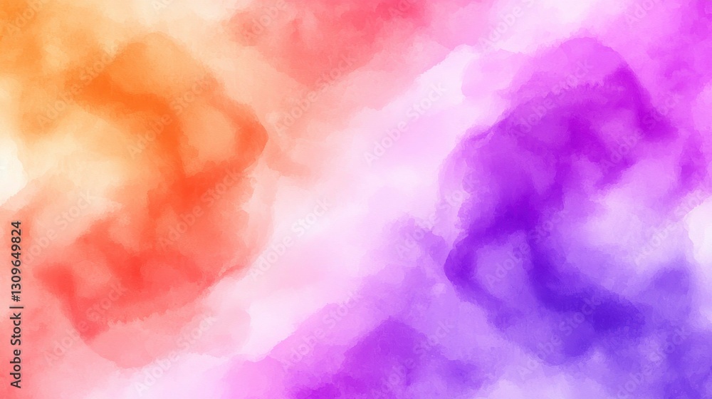 Poster watercolor gradient texture in red orange and purple for abstract background graphic design element