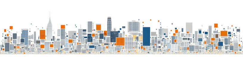 Cityscape skyline, urban, buildings, modern