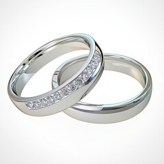 Elegant pair of wedding rings displayed together symbolizing love and commitment on a soft velvet background