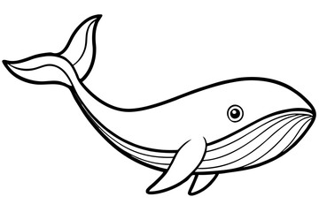 Obraz premium Elegant Whale Line Art