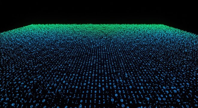Binary Matrix: A Field of Illuminated Binary Digits