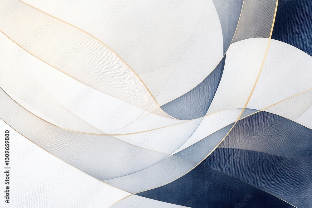 Poster Modern minimalist background design with geometric patterns in soft gray and navy blue for business presentations Generative AI