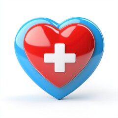 Obraz premium Symbolic heart with a cross embedded inside representing love and faith in a spiritual and emotional context