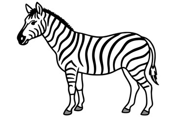 Elegant Zebra Line Art