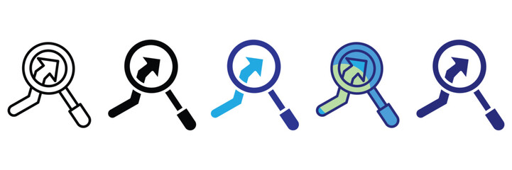 Trend Arrow Icon Set Multiple Style Collection