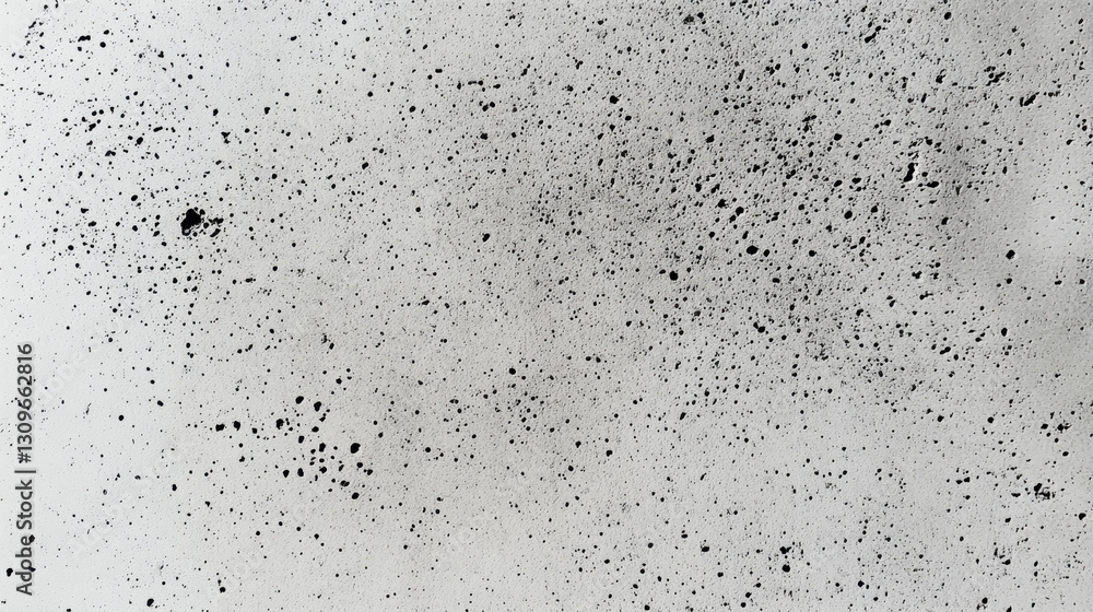 Aufkleber a textured surface with scattered black specks on a white background, creating an abstract, minimali
