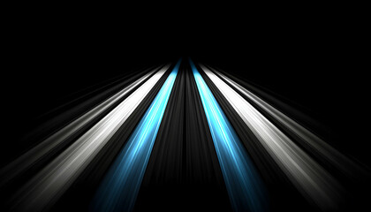 Abstract speed lines, dynamic motion blur, light trails, futuristic roadway, high-speed travel concept.