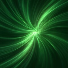 Abstract Green Swirling Light Vortex Design