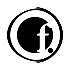 Creative new initial lowercase letter F logo design, monogram F letter logo design and with black color, creative black elegant logo template