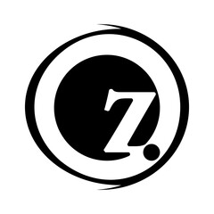 Creative new initial lowercase letter Z logo design, monogram Z letter logo design and with black color, creative black elegant logo template
