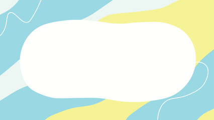 Modern wave shapes with white empty space trendy abstract background