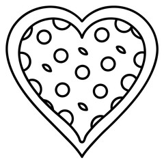 Minimalist Heart-Shaped Pizza Icon
