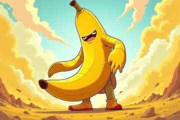 Creative Yellow Cartoon Artwork