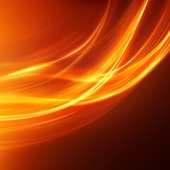Obraz premium Abstract Orange Light Waves Dynamic Energy Flow Design
