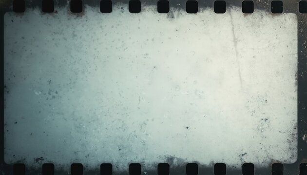 Old scratched damaged film surface texture. Grunge frame, dust grain motion picture effect, flicker retro intro. Rough stained antique footage for intro or vintage project.