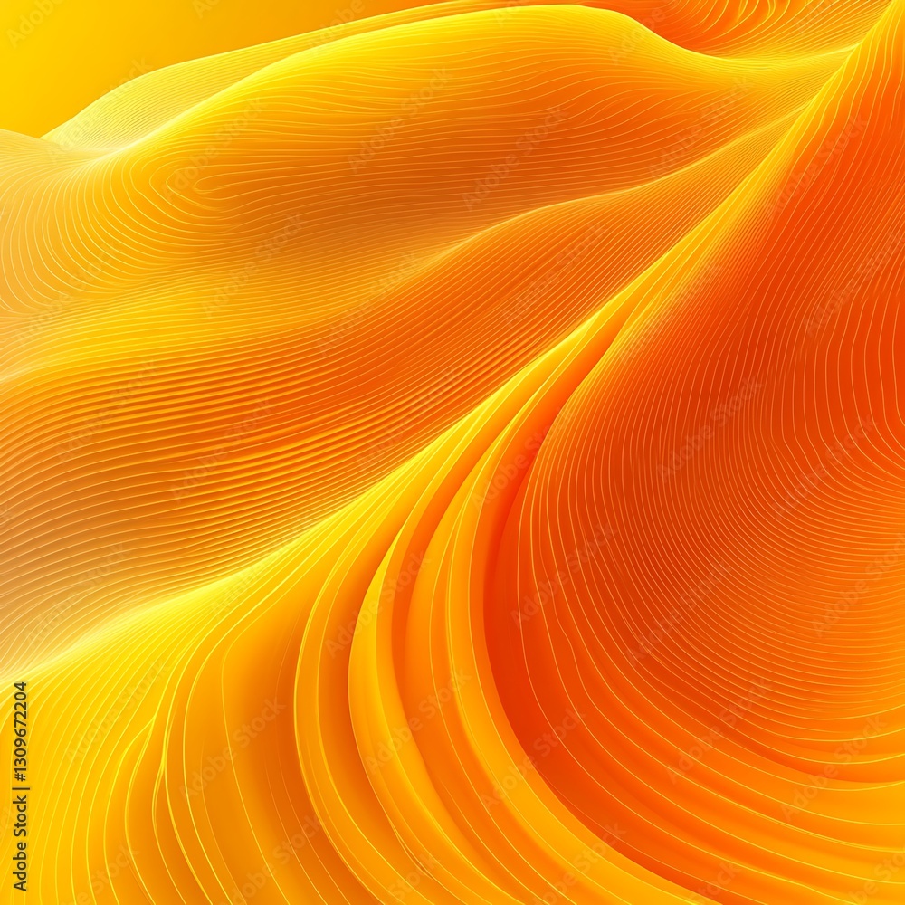 Poster abstract orange wave pattern design background