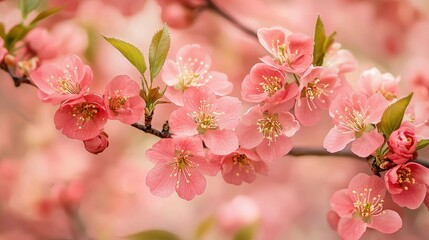 Obraz premium Spring Blossoms in Soft Pink