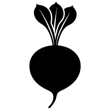 black beet with green leaves clip art preview