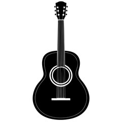 Obraz premium guitar silhouette vector icon white background 