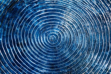 Fototapeta premium Abstract Blue Circular Pattern with Concentric Rings Creates Depth and Texture