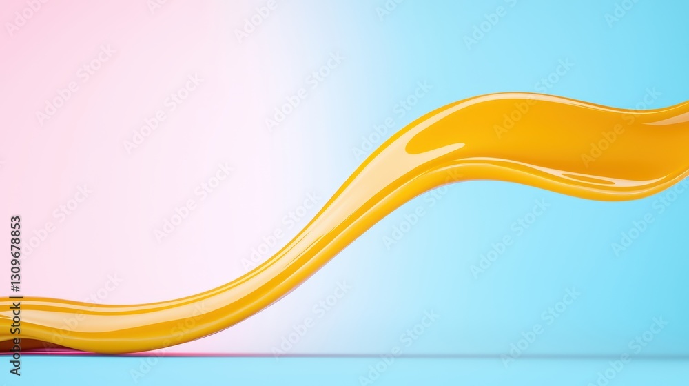 Poster dynamic wave shape illustrating innovation in marketing and creative design concepts