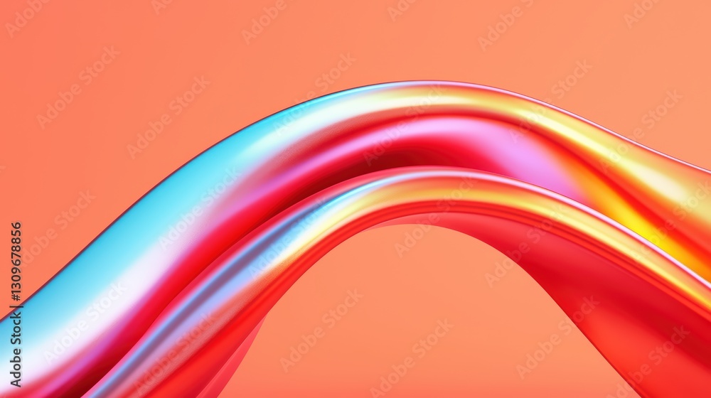Poster dynamic and innovative marketing visual with fluid colors and modern design elements