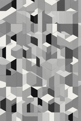 Obraz premium Randomized Square Pattern | Mosaic Tile Canvas in the Bathroom | Black White gray | Flor Wall Club Gilaf design | Abstract Image Background