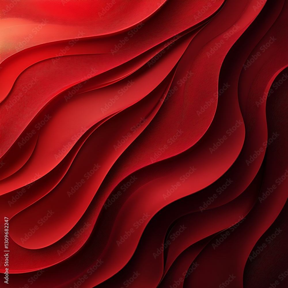 Poster abstract red wave layers design texture