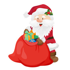 Santa With Gift Bag