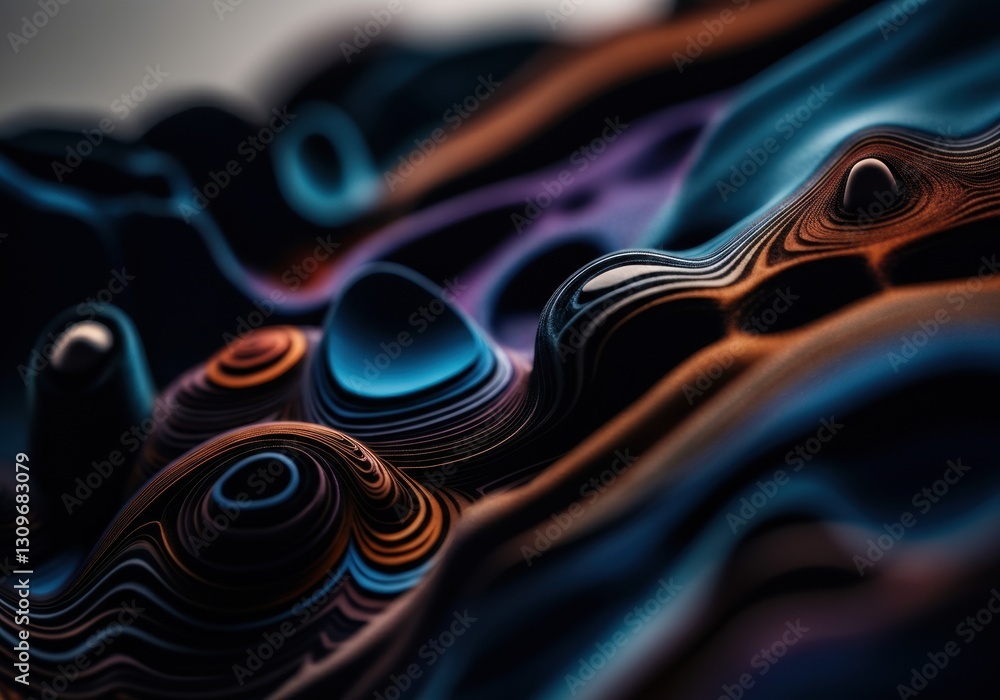 Poster abstract waves of colorful patterns creating a mesmerizing visual effect