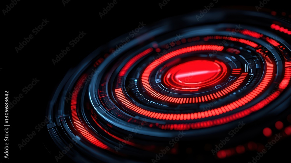 Poster innovative game streaming interface with integrated circular hud design and digital elements