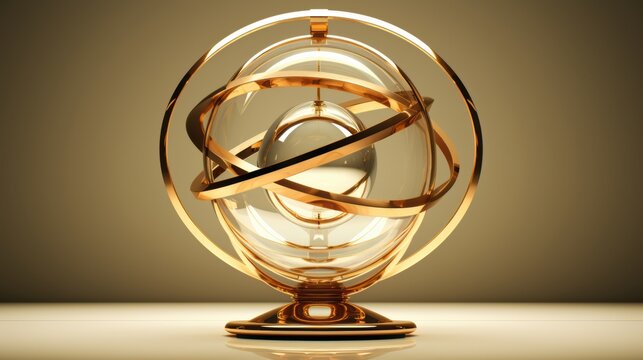 elegant gold orgone generator sphere