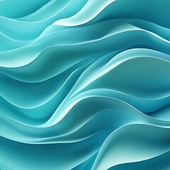 Fototapeta premium Abstract Teal Waves Fluid Design Background