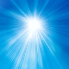 Bright Sunburst Radiance Heavenly Blue Sky