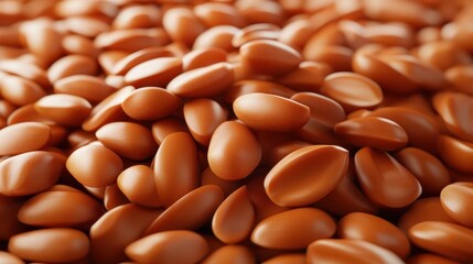 Brown Seeds Pile. Close-Up View for Nutrient-Rich Food and Ingredient Inspiration