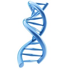 3D Representation of DNA Helix Structure in Blue Color Scheme