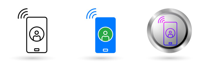 Modern Phone Cell icon presents automation technology in customer service, Available in various styles, including outline, solid, and glossy effects, ideal for helpdesk software etc.