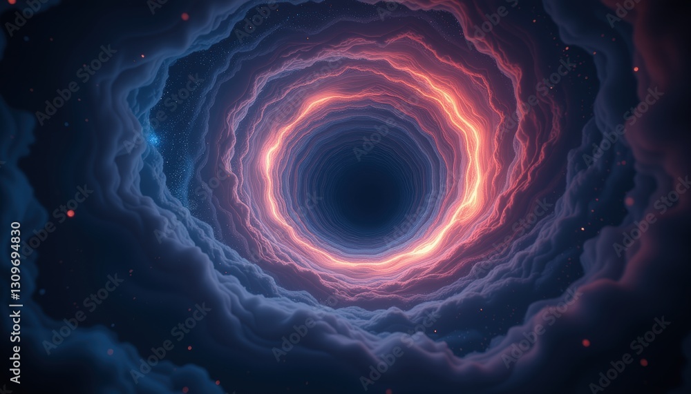 Poster cosmic whirlpool of stars and nebulae creating a vortex in space