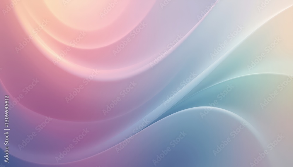 Poster smooth gradient of pastel colors flowing into each other on a soft surface